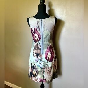 Bailey 44 Anthropologie blooming buds tulip dress sz 2 sleeveless sheath EUC